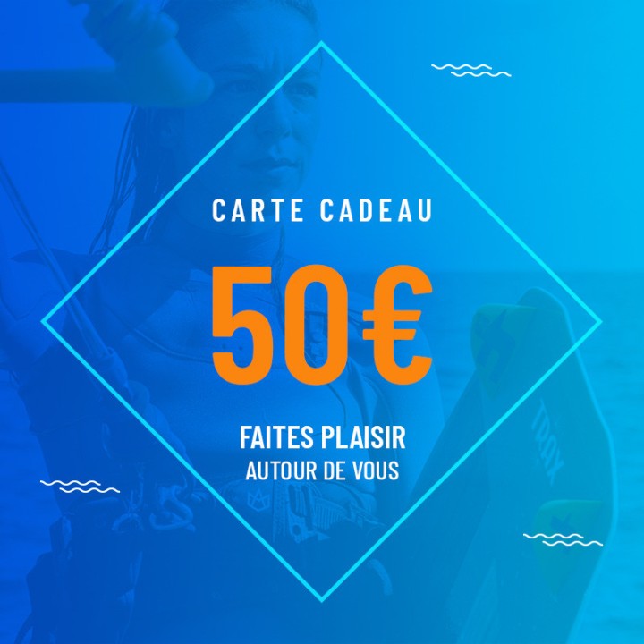 Bon cadeau 50€ Valable sur tout le site KiteSpirit