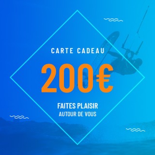 Bon cadeau 200€ Valable sur tout le site KiteSpirit