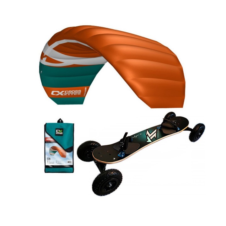 Pack déburtant de traction terrestre et le kite mountainboard.