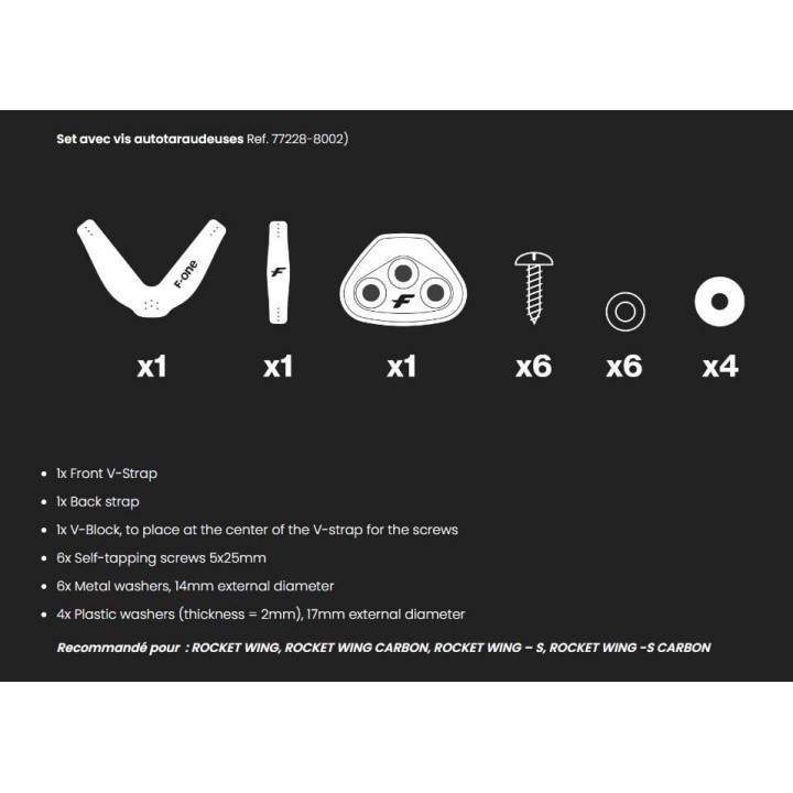 V-Strap F-one Foilboard x6 self tapping screws (25mm)