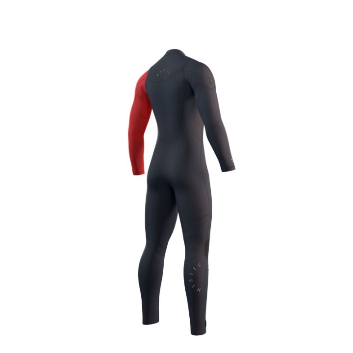 Combinaison Mystic Marshall Fullsuit 4/3mm Fzip Navy/Rouge