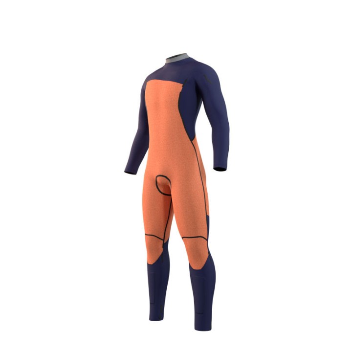 Combinaison Mystic Marshall Fullsuit 4/3mm Fzip Navy/Rouge