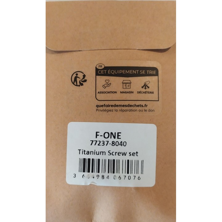 Vis F-One Titanium Screw Set 3 x 32 mm Torx 30 - Pièce détachée foil