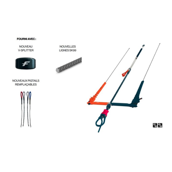 Linx Barre F-one 4 lignes 2025 SK99 - Barre Kitesurf