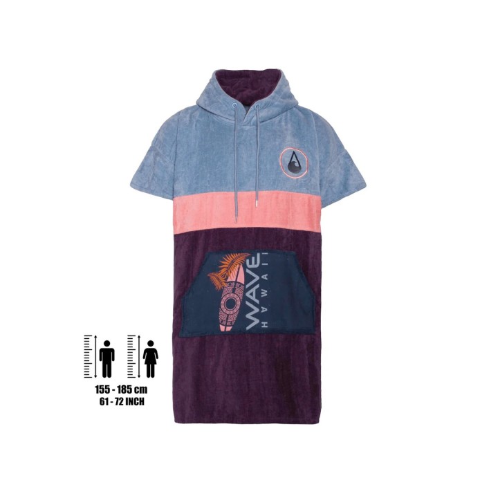 Poncho Wave Hawaii Kiholo velours