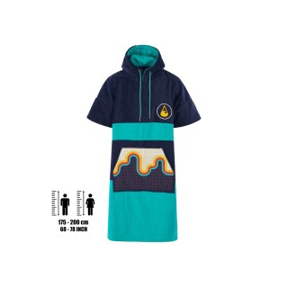 Poncho Wave Hawaii Bluebow velours de coton