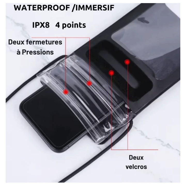 Pochette étanche IPX8 Protec sea - pochette étanche pour smartphone